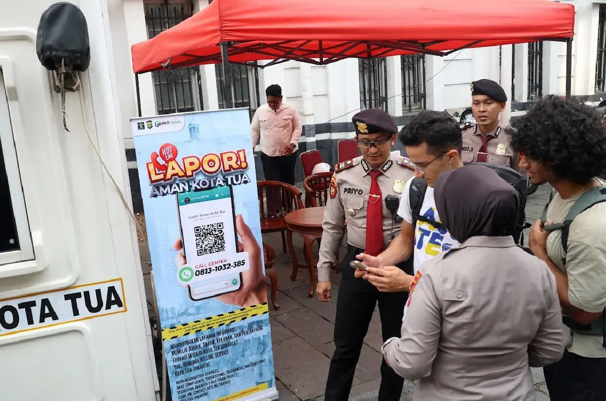 Polda Metro Jaya resmi meluncurkan program inovatif bertajuk 'Lapor Aman Kota Tua' sebagai upaya menciptakan kawasan wisata yang aman, nyaman, dan tertib bagi masyarakat serta wisatawan. (Sumber: Dok Polda Metro Jaya)