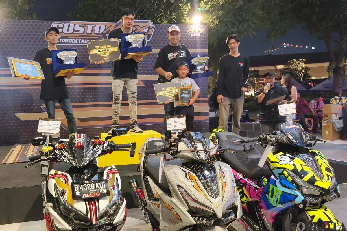 Persaingan ketat warnai Yamaha CustoMAXI 2025 Jabodetabek di QBig BSD City, Kota Tangerang Selatan. (Sumber: Poskota/Erwan Hartawan)