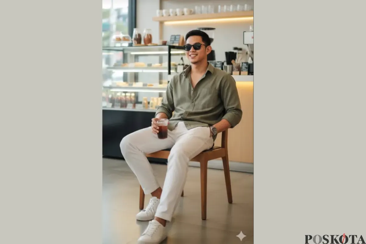 Edit Foto di Cafe Aesthetic dan Elegan Pakai Gemini AI (Sumber: TikTok/matiasberniee)