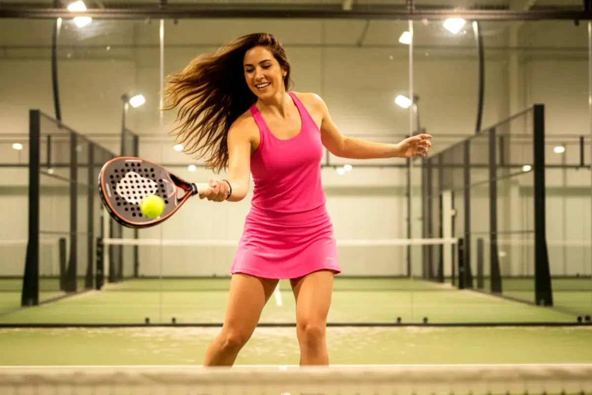 Ilustrasi foto olahraga padel buatan Gemini AI. (Sumber: Poskota/Gemini AI)