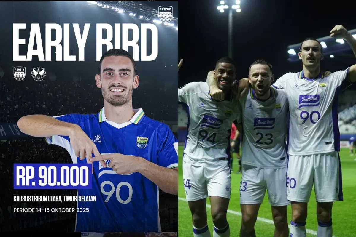 Ilustrasi harga tiket Persib vs Selangor FC. (Sumber: Instagram/Persib)