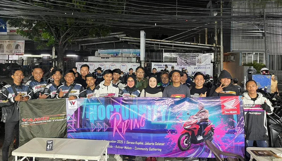 Komunitas Honda Vario gelar Nocturnity Riding  sebagai ajang riding untuk gaungkan pesan keselamatan berkendara di malam hari. (Sumber: Istimewa)