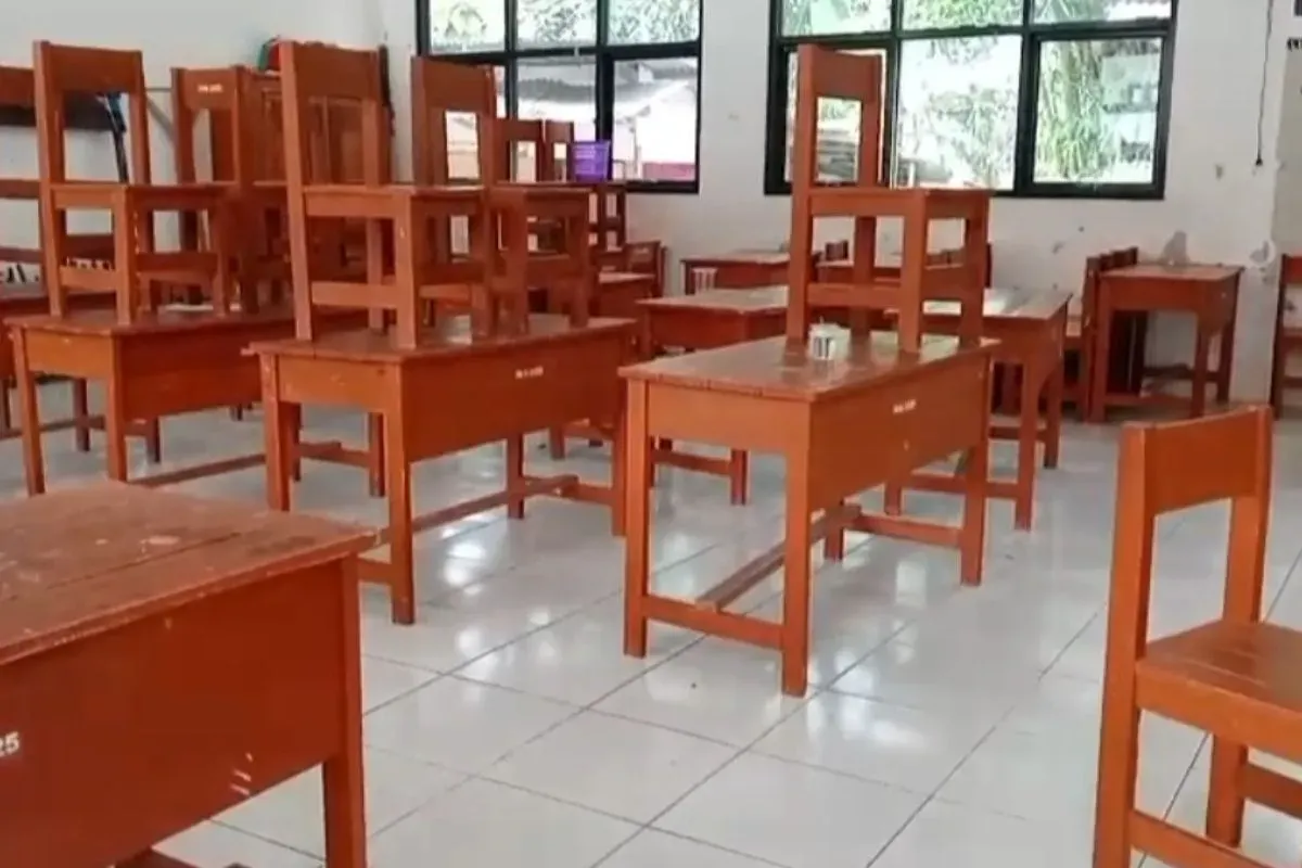 Suasana di SMAN 1 Cimarga, Kabupaten Lebak, sepi dari aktivitas siswa. (Sumber: Dok. Warga)