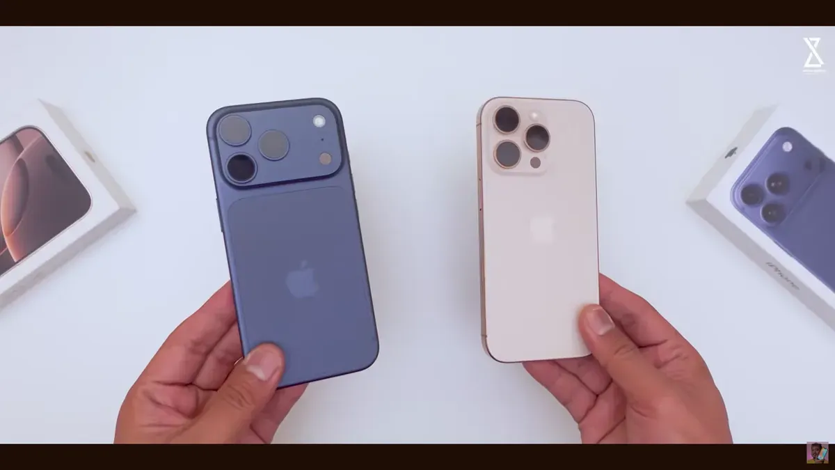 Perbandingan antara iPhone 17 Pro vs iPhone 16 Pro. (Sumber: YouTube/ Ichsan Zulfikar)
