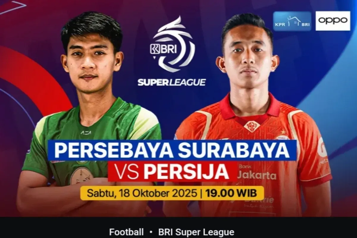 Link live streaming Persebaya vs Persija Jakarta di pekan kesembilan Super League 2025/2026. (Sumber: Vidio)