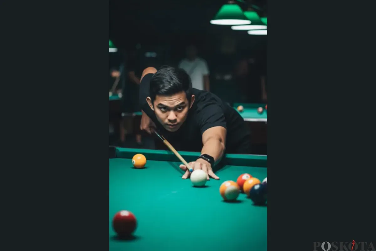 Ubah Foto Kamu Sedang Main Billiard Pakai Gemini AI, Hasil Keren dan Realistis (Sumber: TikTok/@matiasberniee)
