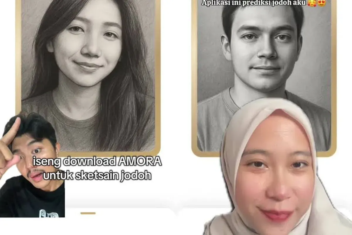 Cobain aplikasi Amora yang viral di TikTok, bisa tampilkan wajah jodoh. (Sumber: TikTok)