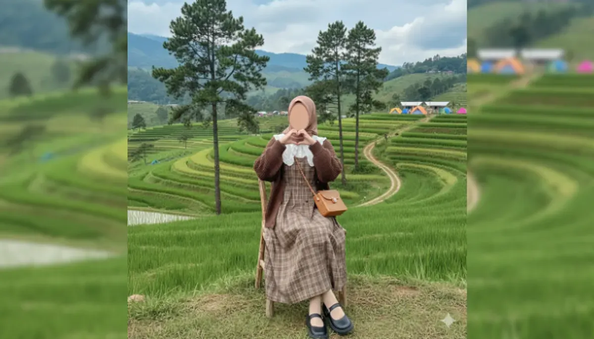 Dijamin auto photogenic tanpa effort! Khusus untuk hijabers, coba 5 prompt Gemini AI bertema alam ini. (Sumber: Gemini AI)