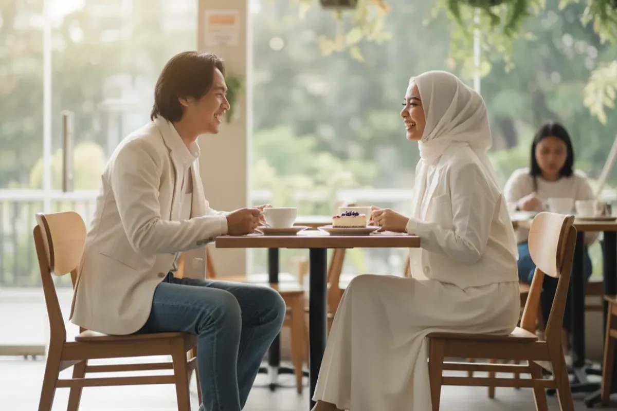 Hasil edit foto pasangan romantis pakai prompt Gemini AI. (Sumber: Gemini AI)