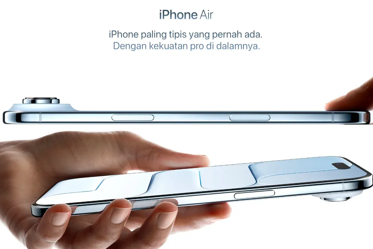 Ilustrasi iPhone Air, HP buatan Apple yang memiliki desain paling tipis. (Sumber: Apple)