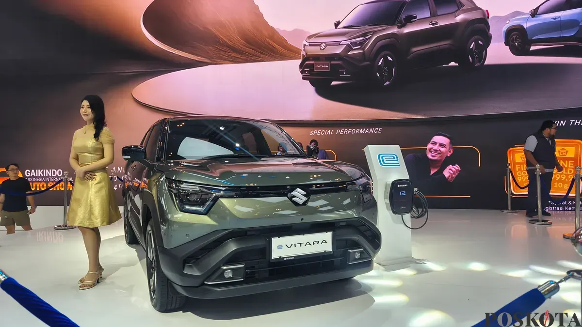 Suzuku e-Vitara sebelumnya telah diperkenalkan saat GIIAS 2025 pada Juli lalu. (Sumber: Poskota/Erwan Hartawan)
