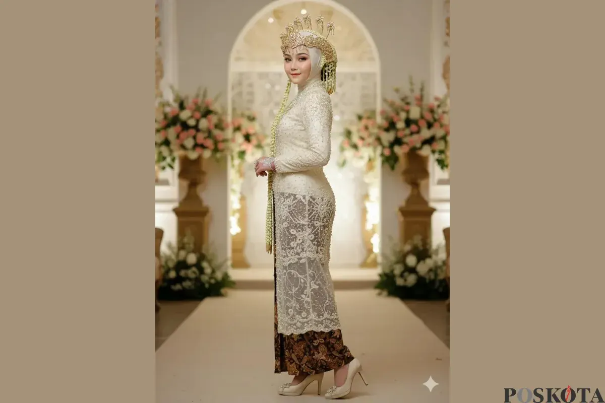 Edit Foto Pakai Kebaya Sunda di Gedung Mewah di Gemini AI (Sumber: TikTok/@lls220)