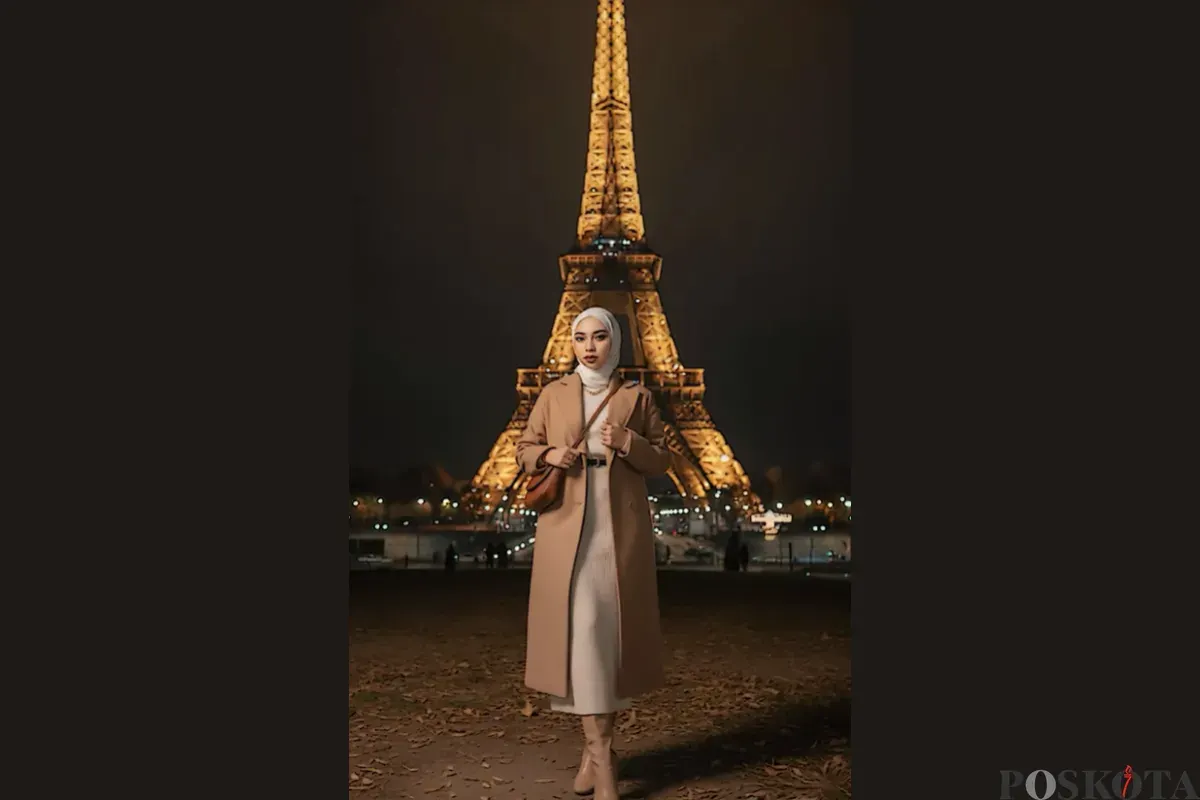 Cara Edit Foto di Paris dengan OOTD Elegan Pakai AI (Sumber: TikTok/@fidindaaaa)
