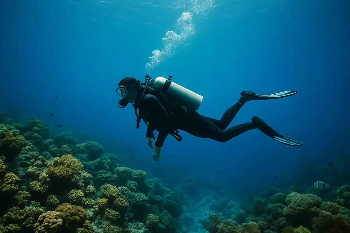 Ide prompt Gemini AI untuk edit foto sedang diving di laut (Sumber: AI)