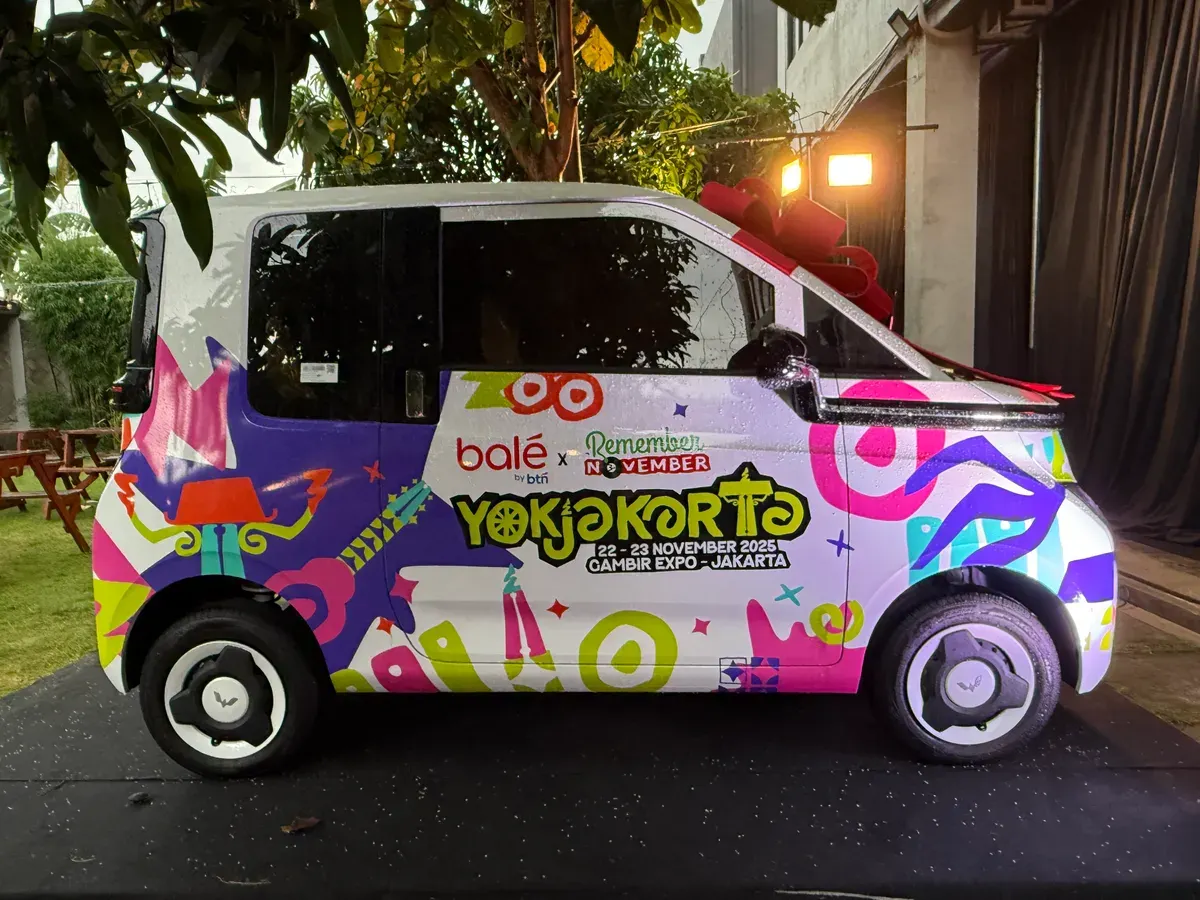 Wuling ikut dalam festival musik Remember November Vol.3 di Jakarta dengan menghadirkan New Air ev Lite sebagai hadiah utama. (Sumber: Wuling Motors)