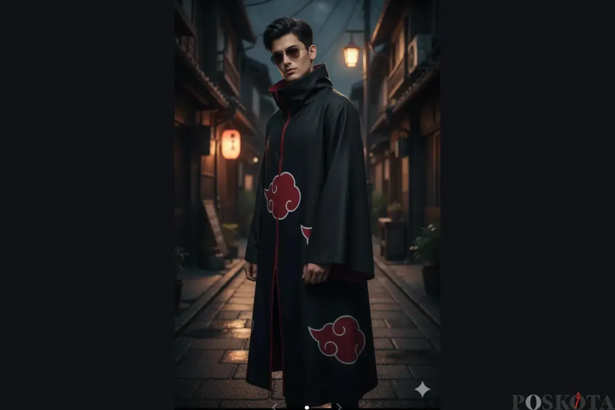 Edit Foto Jadi Anggota Akatsuki Naruto Pakai Gemini AI (Sumber: TikTok/zh.ediits)