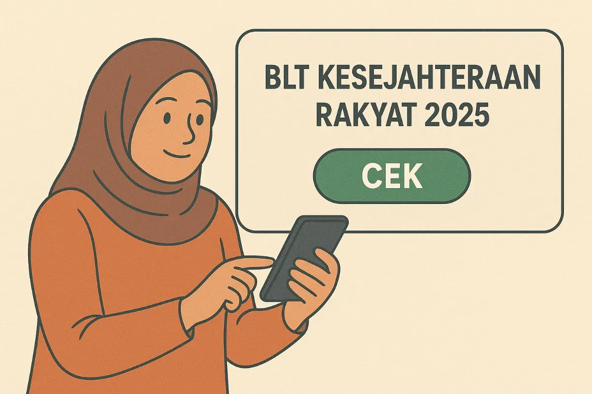 Ilustrasi cek BLT Kesejahteraan Rakyat 2025. (Sumber: Poskota/ChatGPT)