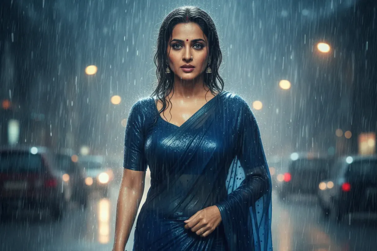 Ilustrasi foto buatan Gemini AI dengan tema retro bollywood. (Sumber: Poskota/Gemini AI)