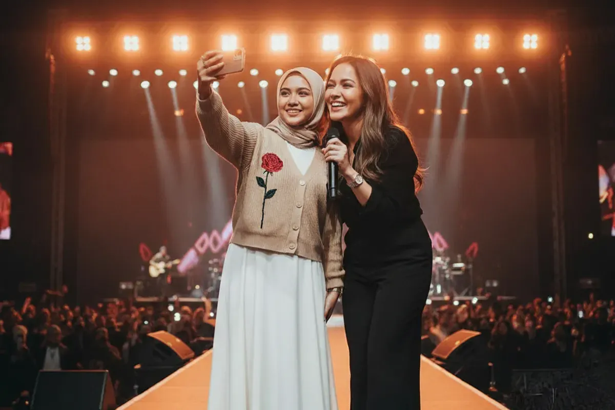 Ilustrasi - Foto bareng idola favorit pakai prompt Gemini AI. (Sumber: Gemini AI)