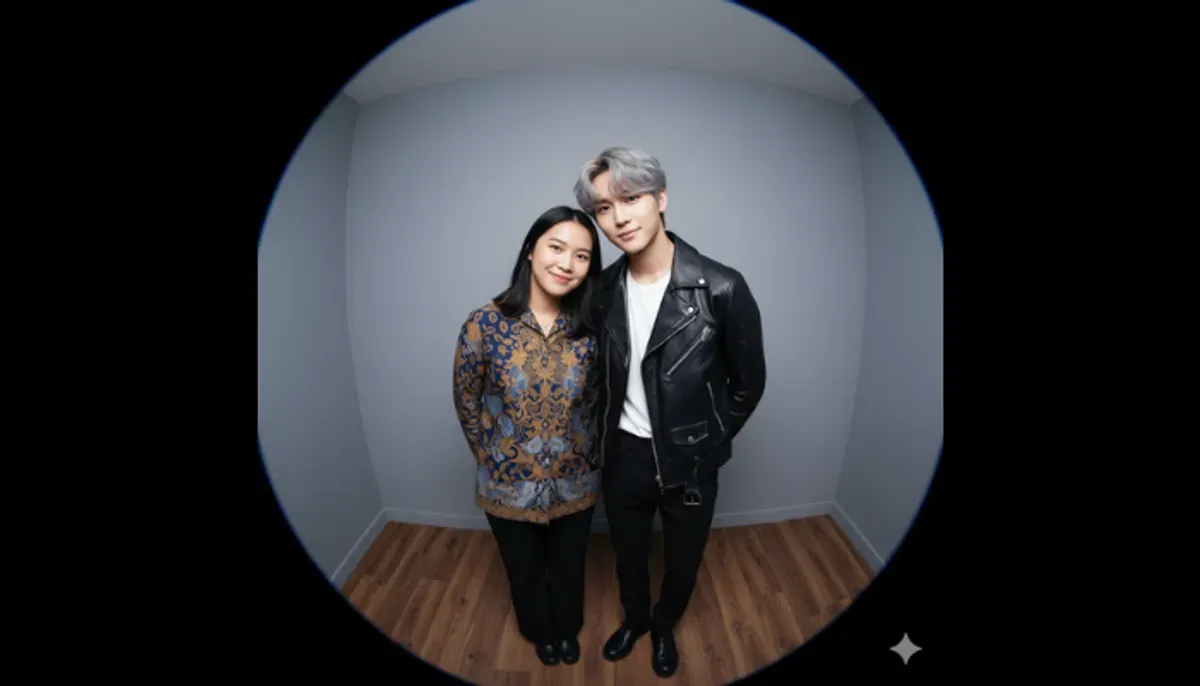 Kumpulan lengkap contoh prompt Gemini AI untuk foto berdua dengan pasangan atau idol. (Sumber: Gemini AI)
