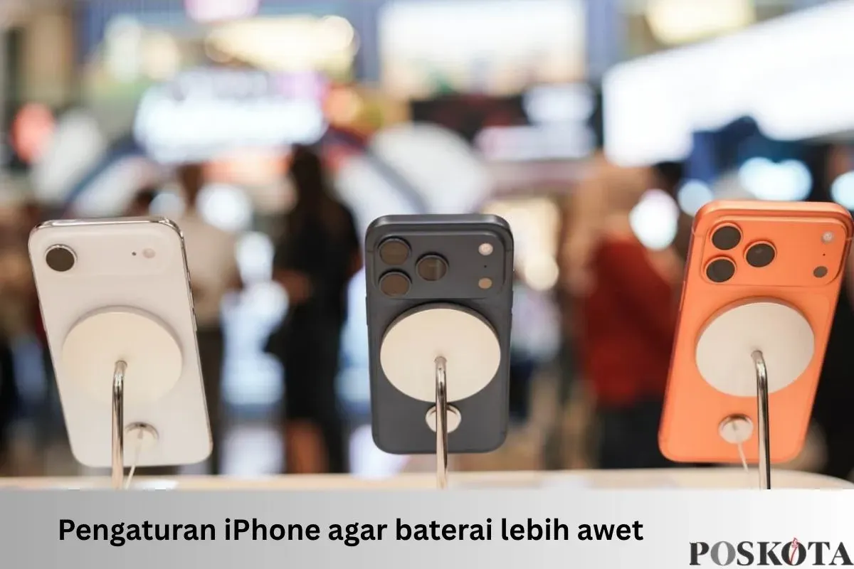 Tips penggunaan iPhone hemat baterai. (Sumber: Poskota/Bilal Nugraha)