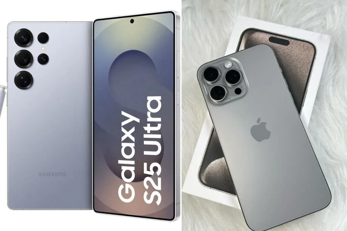 Samsung Galaxy S25 vs iPhone 15 (Canva Edit)