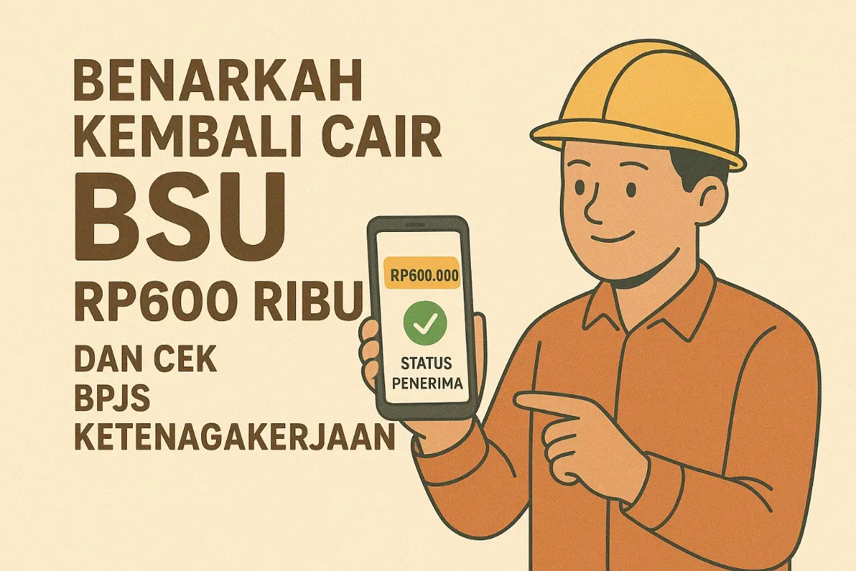 Ilustrasi pencairan BSU 2025. (Sumber: Poskota/ChatGPT)