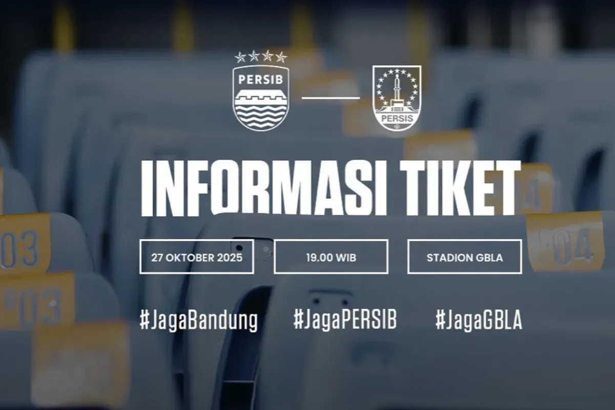 Ilustrasi informasi penukaran tiket Persib Bandung vs Persis Solo mulai dari jadwal, lokasi hingga tata caranya. (Sumber: Instagram/@persib)