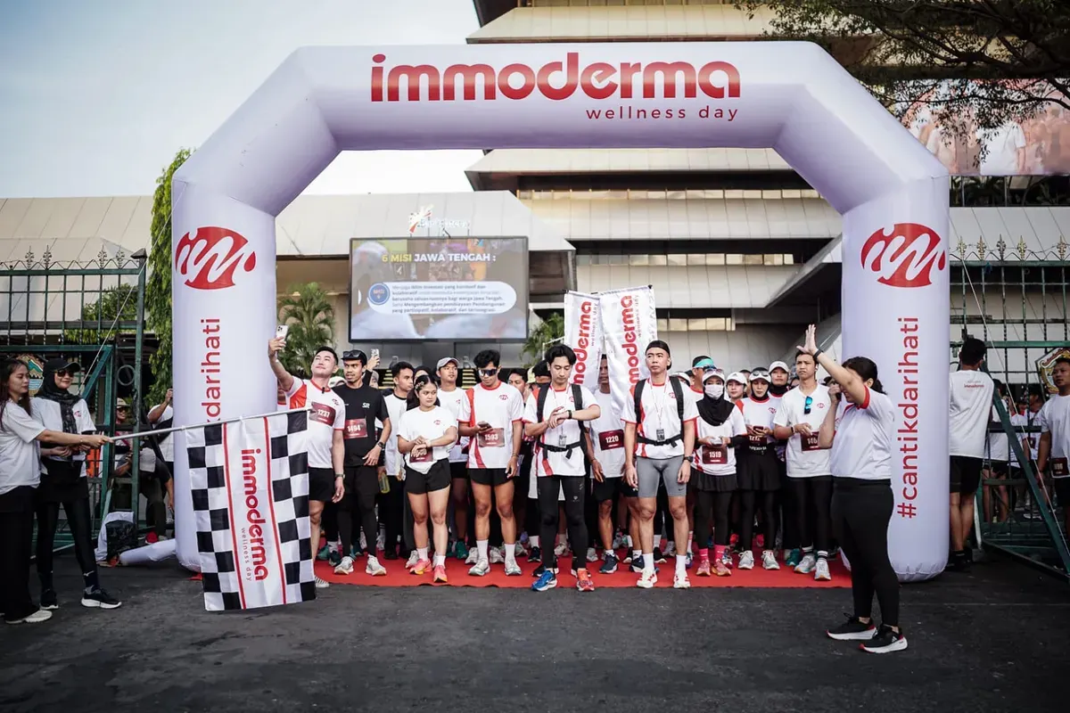 Rangkaian Fun Run 5K di empat kota telah berhasil menarik total 1.000 peserta masyarakat umum, komunitas olahraga, mahasiswa, hingga keluarga muda. (Sumber: Dok Humas Immoderma)