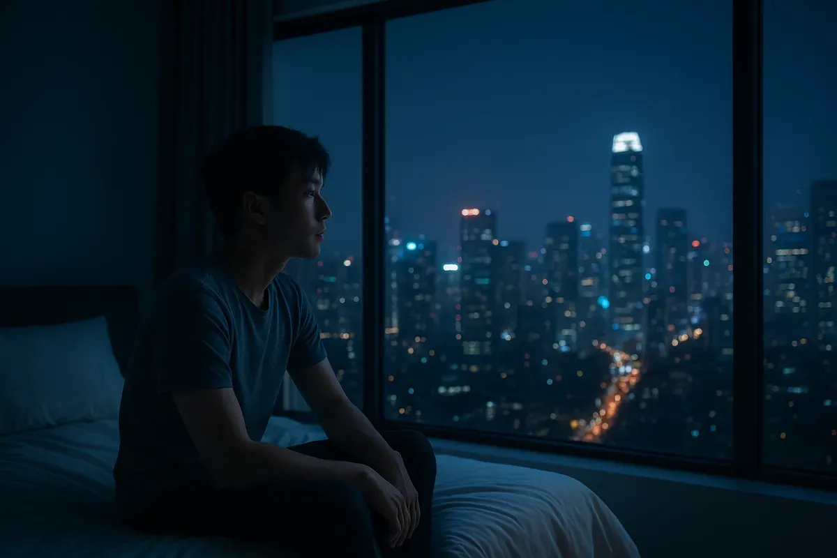 Prompt Gemini AI untuk edit foto kamar dengan latar belakang pemandangan yang indah (Sumber: AI)
