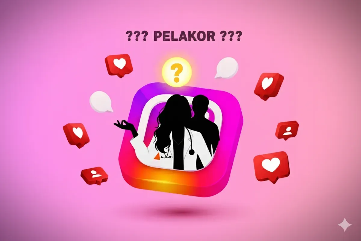 Akun Instagram Sarah Wanda Nainggolan yang diduga jadi orang ketiga rumah tangga Suci Feblika Silaban. (Freepik)