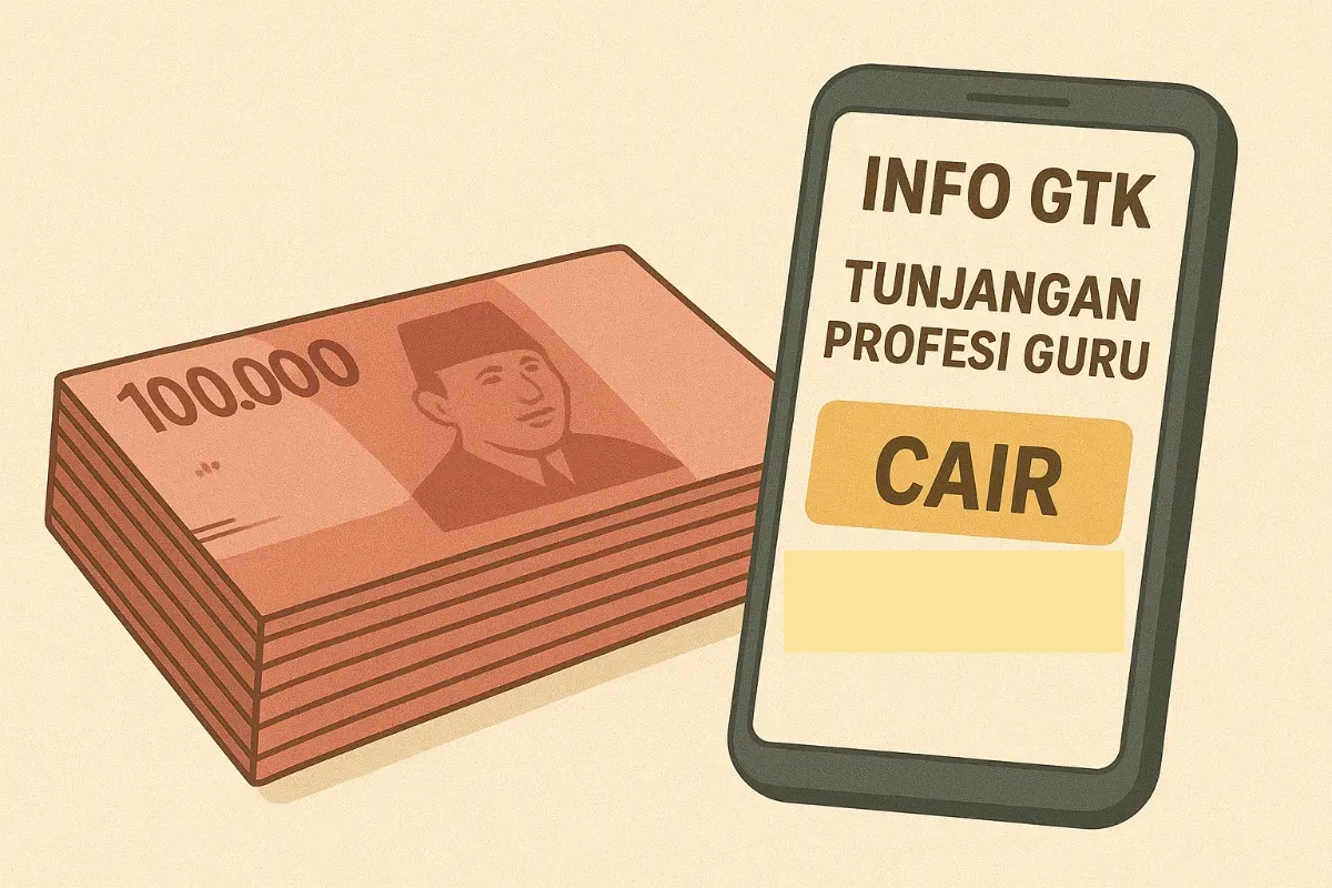 Ilustrasi pencairan TPG dan status bisa dicek melalui Info GTK.