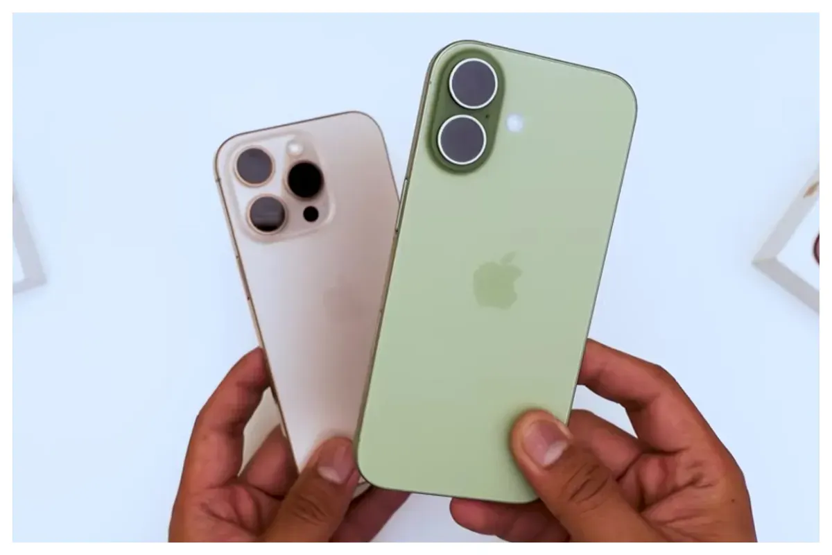 Perbandingan antara iPhone 17 dan iPhone 16 Pro. (Sumber: YouTube/ Ichsan Zulfikar)