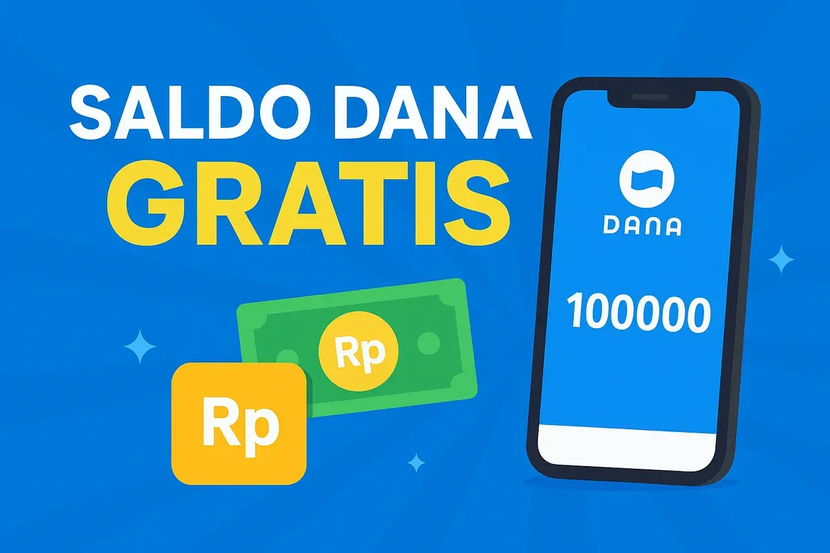 Klaim saldo DANA gratis langsung cair menggunakan aplikasi penghasil uang (Sumber: AI)