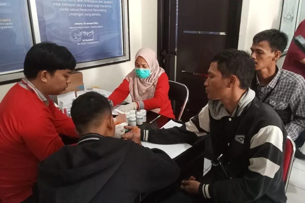 Warga binaan Balai Pemasyarakatan (Bapas) Kelas 1A Jakarta Barat untuk mengikuti kegiatan cek kesehatan gratis, Rabu, 29 Oktober 2025. (Sumber: Dok. Warga)