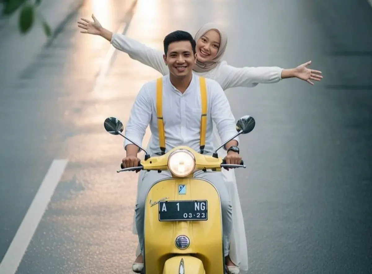 Prompt Gemini AI pasangan jadi tren baru di media sosial hasilkan potret romantis yang tampak nyata hanya dengan deskripsi teks sederhana. (Sumber: Dok/Gemini AI)