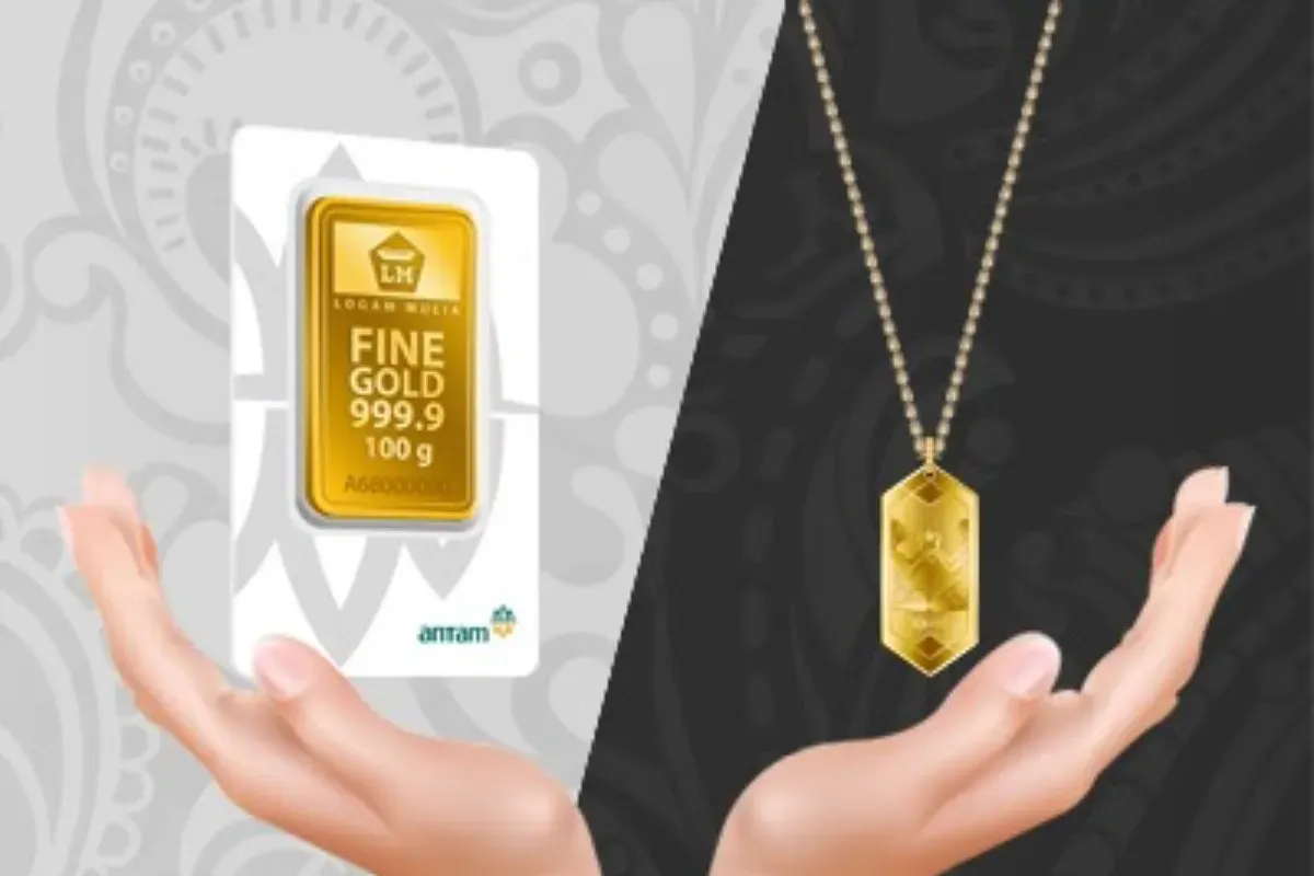 Ilustrasi investasi emas perhiasan atau batangan. (Sumber: logammulia)