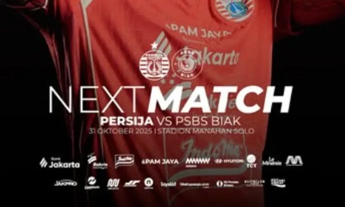 Prediksi dan jadwal kick-off Persija Jakarta vs PSBS Biak pada pekan ke-11 BRI Super League 2025/2026 (Sumber: Instagram @persijajakarta)