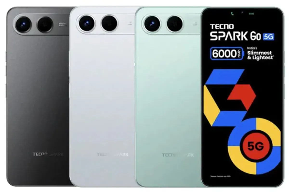 Tecno Spark Go tampil elegan dengan layar 6,6 inci dan baterai jumbo 5000 mAh yang siap menemani aktivitas seharian tanpa khawatir kehabisan daya. (Sumber: Dok/Techno Spark)
