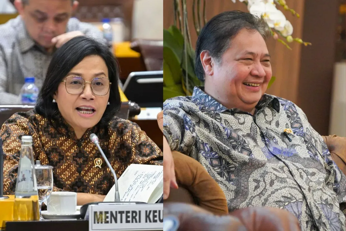 Airlangga Hartarto memberikan klarifikasi di Istana Kepresidenan terkait isu pengunduran diri Menteri Keuangan Sri Mulyani, 31 Agustus 2025. (Sumber: Instagram)