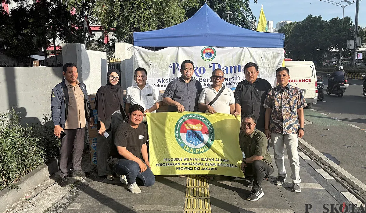 PW IKA PMII DKI Jakarta akan menggelar aksi bersih-bersih Jakarta pascaunjuk rasa yang diwarnai kericuhan dan perusakan fasilitas umum di sejumlah titik di ibu kota. (Sumber: POSKOTA | Foto: Pandi Ramedhan)