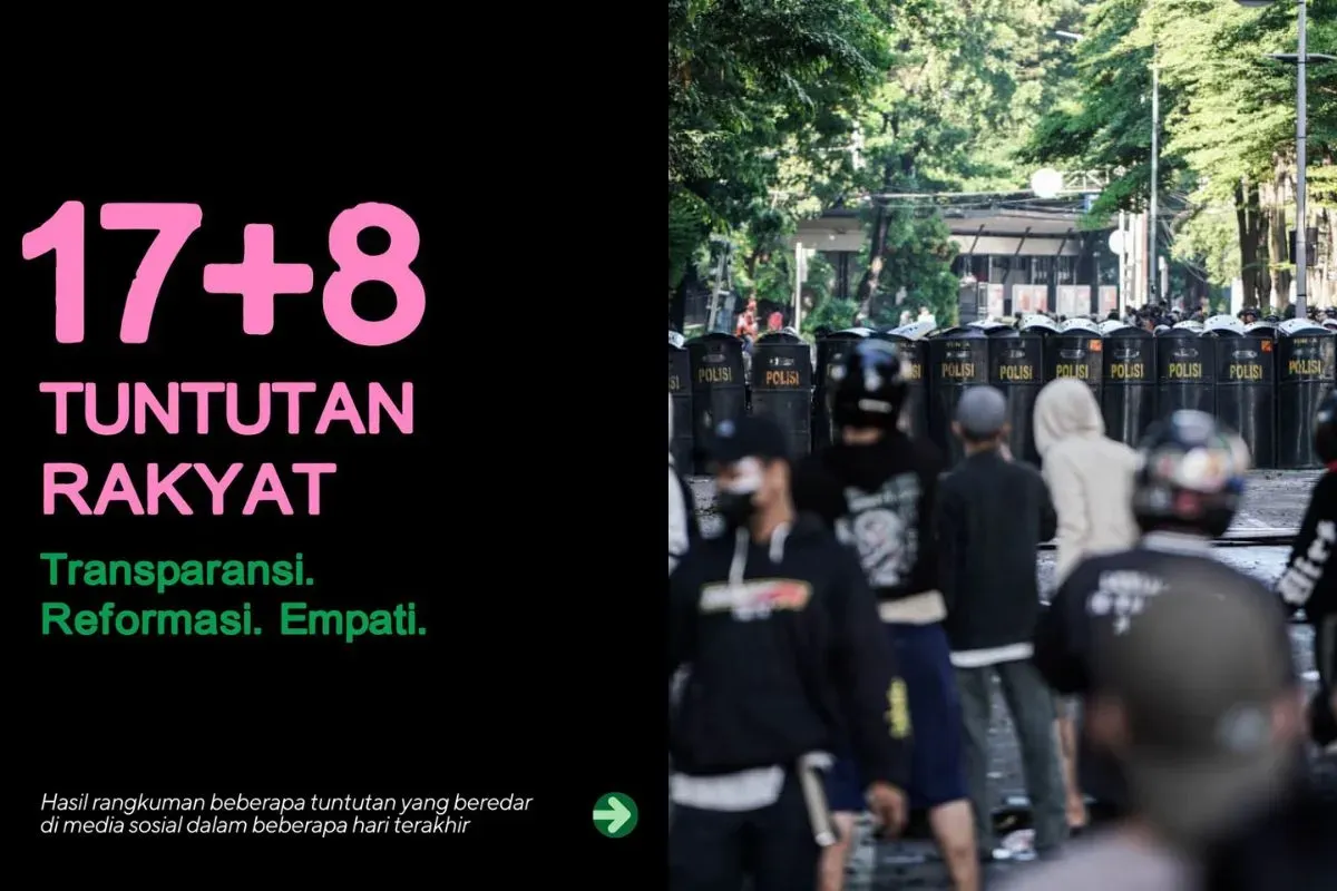 Viral di medsos, 17+8 tuntutan rakyat, ini isinya. (Sumber: Istimewa)