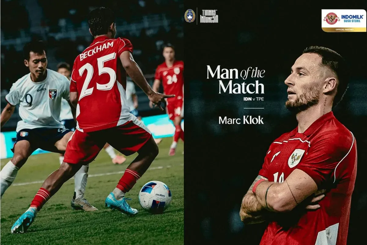Penampilan 4 pemain Persib Bandung bersama Timnas Indonesia memuaskan, Marc Klok sabet Man of The Match lawan China Taipei. (Sumber: kolase Instagram)