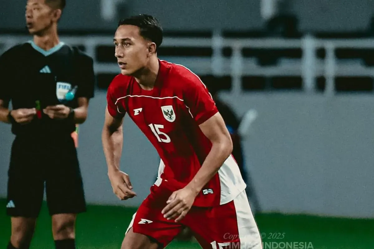 Miliano Jonathans debut bersama Timnas Indonesia pada laga melawan China Taipei, Jumat 5 September 2025. (Sumber: Instagram/@timnasindonesia)