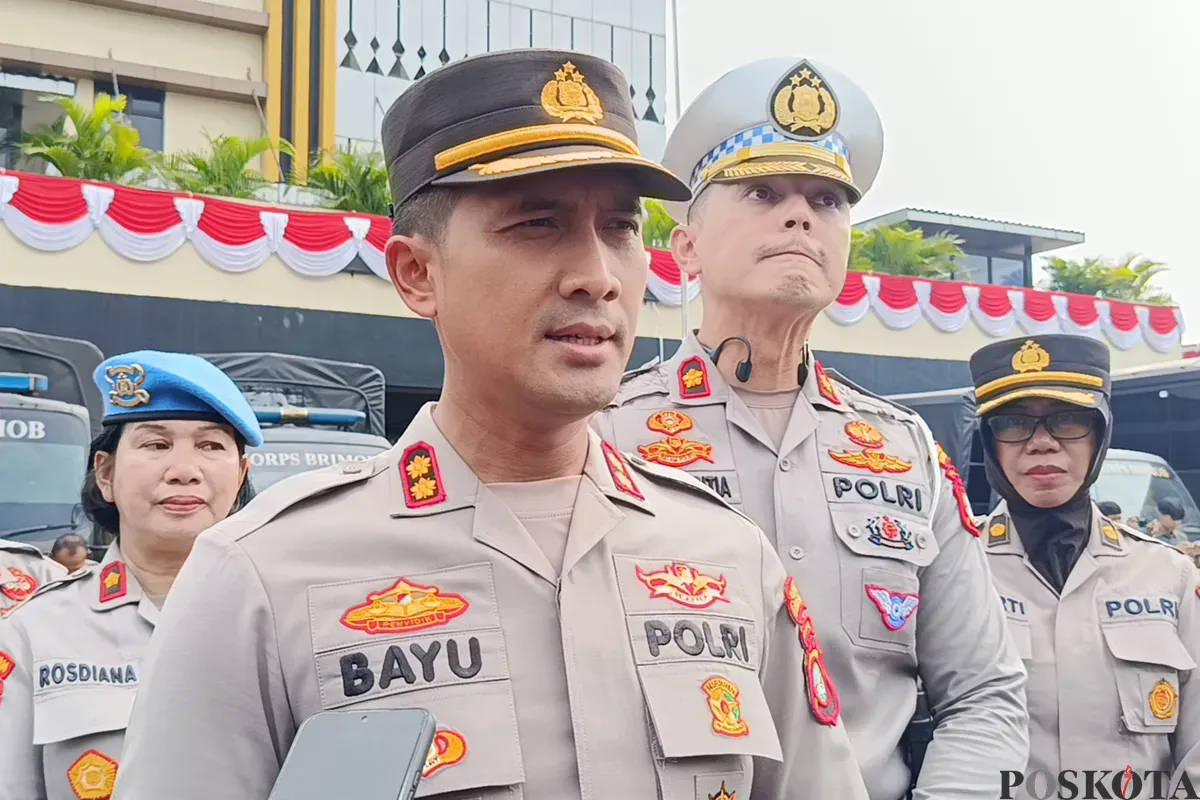 Wakapolres Metro Bekasi Kota, AKBP Bayu Pratama Gubunagi menyebut, 24 orang diproses penyidikan terkait kerusuhan, Senin, 8 September 2025. (Sumber: Poskota/Nurpini Aulia Rapika)