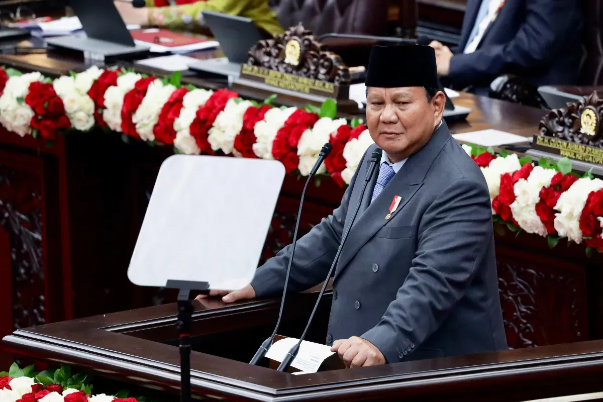 Potret Presiden Prabowo Subianto. (Sumber: Setneg)