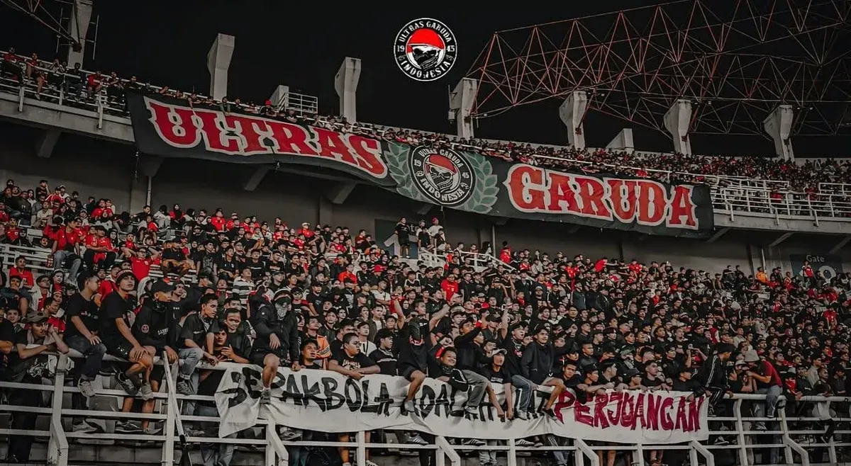 Potret suporter Timnas Indonesia. (Sumber: Instagram/@ultrasgarudaofficial)