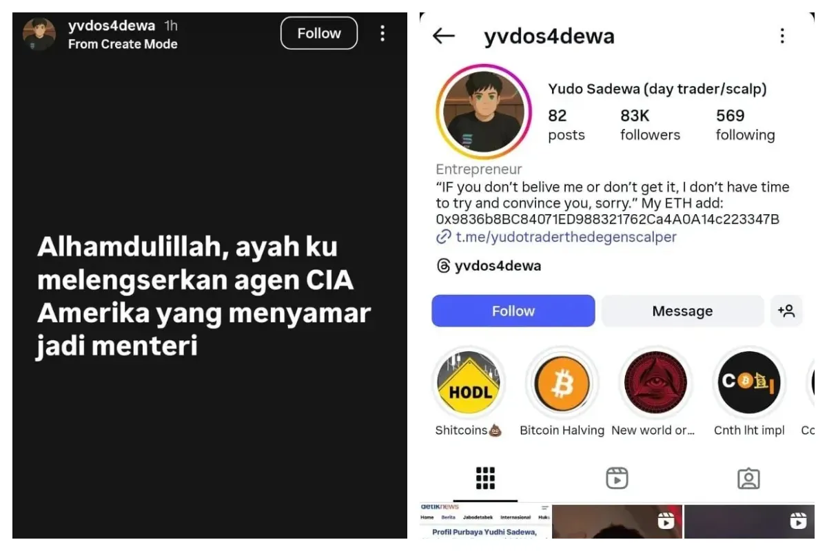 Putra Menkeu Purbaya Yudhi singgung Sri Mulyani (Sumber: Thread/@seduluranakbangsa)
