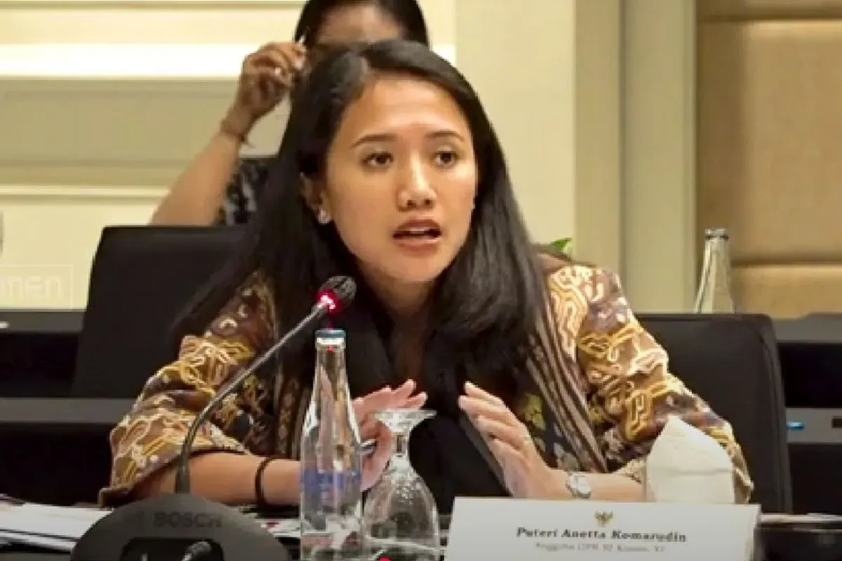 Puteri Anetta Komarudin, anggota komisi XI DPR RI. (Sumber: tv parlemen)