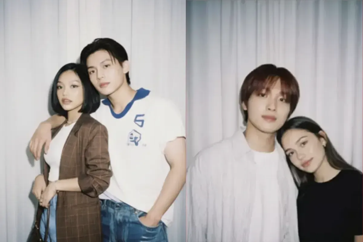 Contoh edit polaroid bareng idol Kpop bergaya fansign dengan Gemini AI.